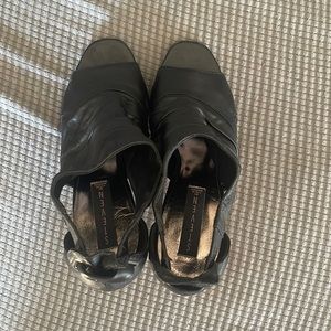 Steven Merritt Black Leather Sandals